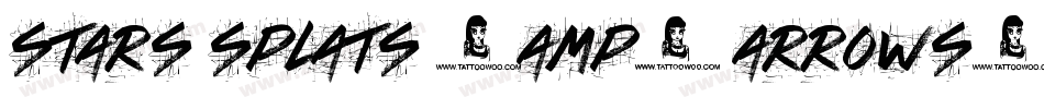 Stars splats & arrows字体转换